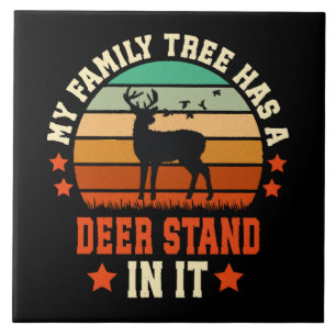 Carreau Mon arbre généalogique a un mirador à cerfs