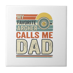 Carreau Mon archer préféré m'appelle papa design vintage_1