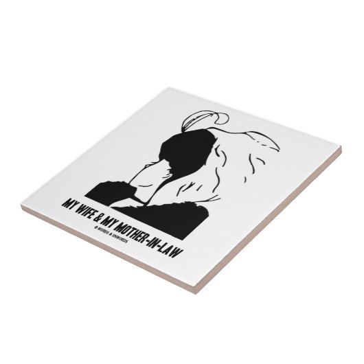 Carreau Mon épouse et ma belle-mère (illusion optique) (Côté)