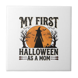 Carreau Mon premier Halloween en tant que maman Vintage Ha