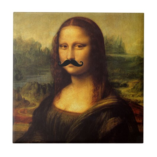 Carreau Mona Lisa Avec Moustache (Devant)