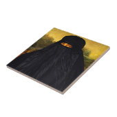 Carreau Mona Lisa cachée derrière la burqa (Côté)