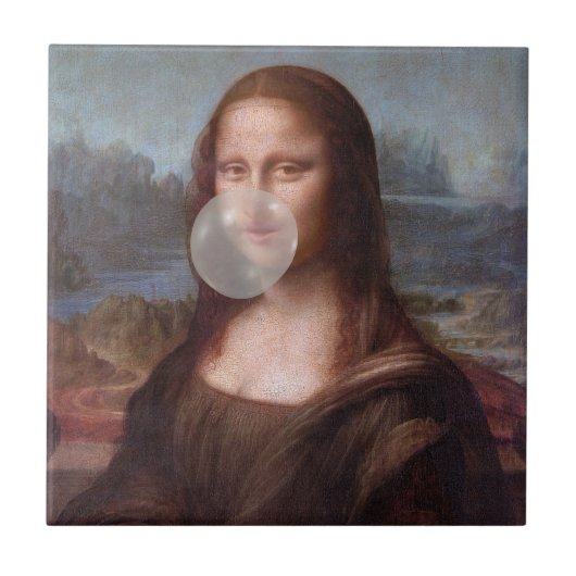 Carreau Mona Lisa souffle de bulle grise gomme (Devant)