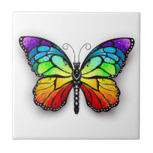 Carreau Monarque papillon arc-en-ciel