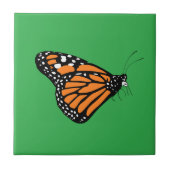 Carreau Monarque papillon illustrer orange et vert (Devant)