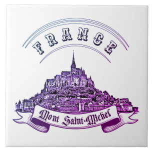 Carreau Monastère médiéval Mont Saint Michel. France.