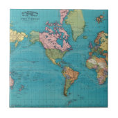 Carreau Monde, la projection de Mercator (Devant)