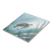 Carreau Monde sous-marin avec tortue (Côté)