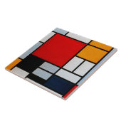 Carreau Mondrian - Composition avec grand plan rouge (Côté)