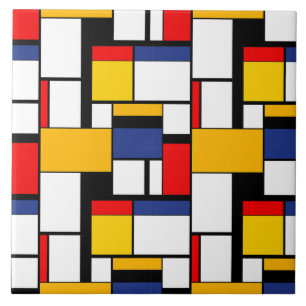 Carreau Mondrian géométrique Composition minimaliste moder