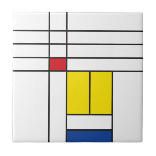 Carreau Mondrian II Design d'Art Moderne Minimaliste De St