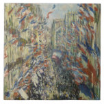 Carreau Monet 1878 La rue Montorgueil à Paris<br><div class="desc">L'ornement de ce produit est une belle impression de "La rue Montorgueil à Paris. Célébration du tableau du 30 juin 1878 réalisé par le peintre impressionniste français Claude Monet (1840 - 1926).</div>