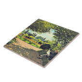 Carreau Monet - Adolphe Monet Lecture dans le jardin (Côté)