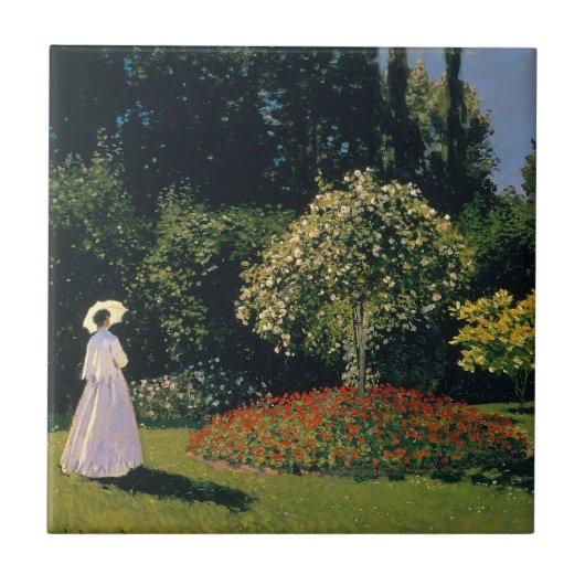 Carreau Monet - Femme dans le jardin (Devant)