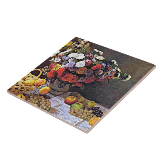 Carreau Monet - Fleurs et fruits (Côté)