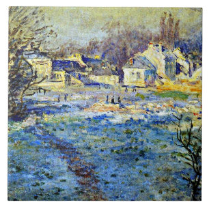 Carreau Monet - Frost blanc, peinture d'art,