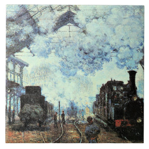 Carreau Monet - Gare St. Lazare, Arrivée du train