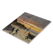 Carreau Monet - Hauling a Boat Ashore, fine art, (Côté)