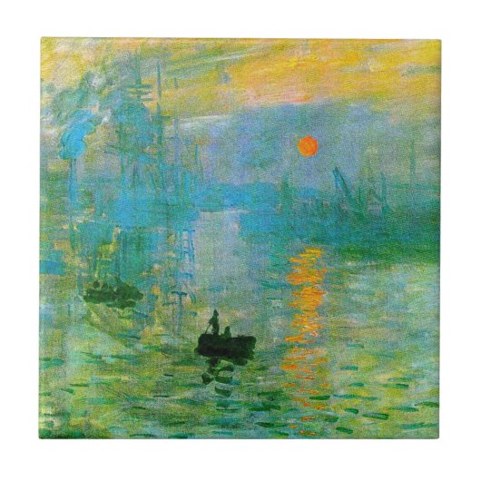 Carreau Monet Impressionisme Sunrise Tile (Devant)
