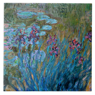 Carreau Monet - Irises et nymphes