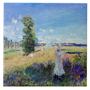 Carreau Monet - La Promenade, peinture célèbre,
