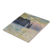 Carreau Monet - Le Manneport, Falaise à Etretat, coucher d (Côté)