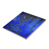 Carreau Monet Lys d'eau et Branches de saules de pleurs (Côté)