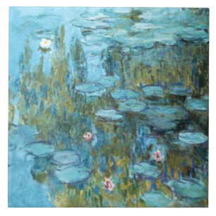 Carreau Monet - Lys d'eau (turquoise),