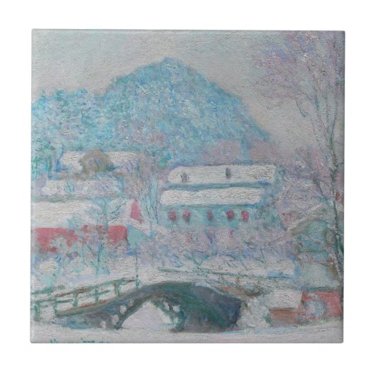 Carreau Monet - Norvège, Village de Sandviken dans la neig (Devant)
