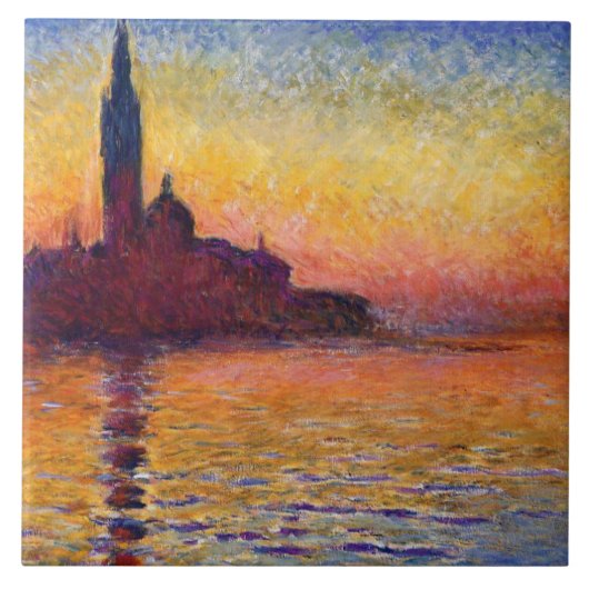Carreau Monet - San Giorgio Maggiore à Dusk, art (Devant)