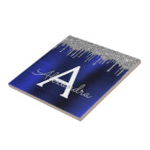 Carreau Mongram de Silver Navy (Côté)