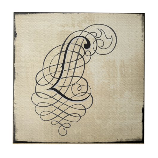 Carreau mongram "que je" couvre de tuiles (Devant)