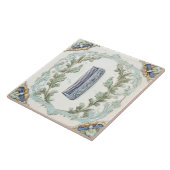 Carreau Monnaie Bleu & Blanc Peigne Coiffure Funky Salon S (Côté)