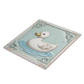 Carreau Monnaie Bleu et Blanc Cute Bébé Canard Salle de ba (Côté)