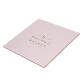 Carreau Monogram Blush | Elegant Gold Minimum (Côté)