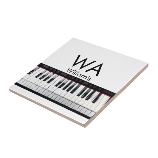 Carreau Monogramme ajouter le nom de la lettre initiale te (Côté)