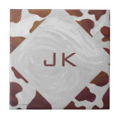 Carreau Monogramme Brown et blanc de vache (Devant)