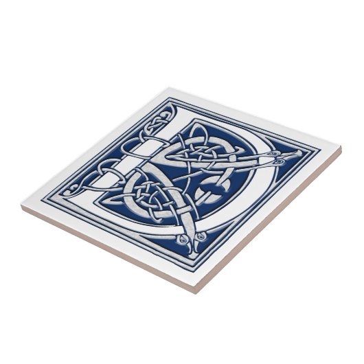 Carreau Monogramme Celtique D (Côté)