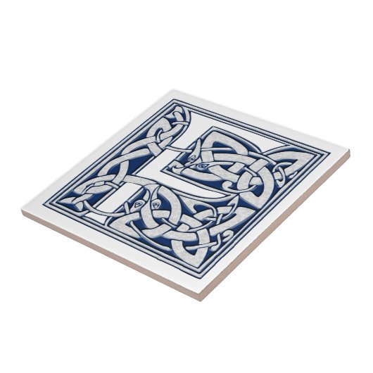 Carreau Monogramme Celtique F (Côté)