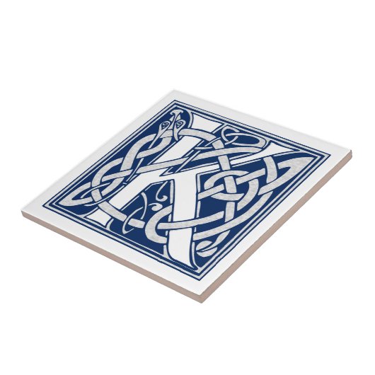 Carreau Monogramme Celtique K (Côté)