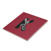 Carreau monogramme d'art déco - K (Côté)