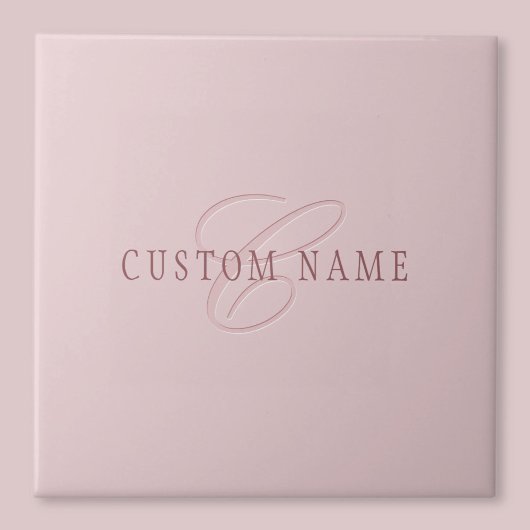 Carreau Monogramme d'aspect élégant | Or rose