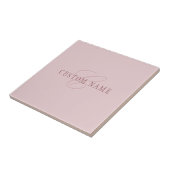 Carreau Monogramme d'aspect élégant | Or rose (Côté)