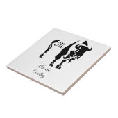 Carreau Monogramme de buffle noir Silhouette (Côté)