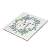 Carreau Monogramme de couronne florale (Côté)