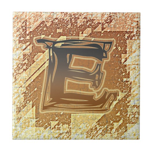 CARREAU MONOGRAMME DE FRAZZLE E (Devant)