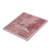 Carreau Monogramme de Glam Rose d'or de Girls Dusty Nom (Côté)