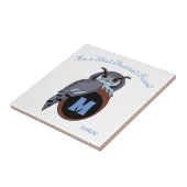 Carreau Monogramme de la goutte d'effroi (Côté)