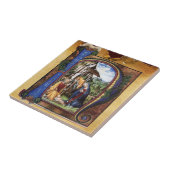 CARREAU MONOGRAMME DE LA NATIVITÉ PARCHEMENT DE NOËL (Côté)