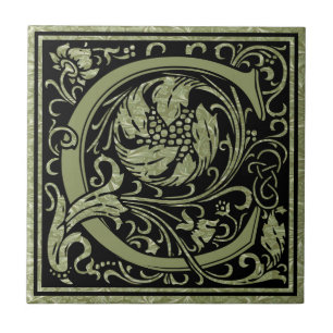 Carreau Monogramme de lettre de la lettre C premier